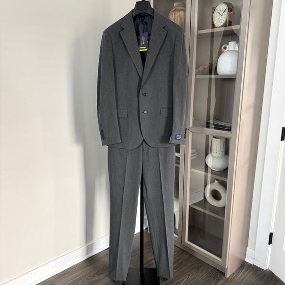 Polo Ralph Lauren Modern Fit Suit 38R 31W NEW Charcoal Heather Grey Blazer Pants - Picture 3 of 11